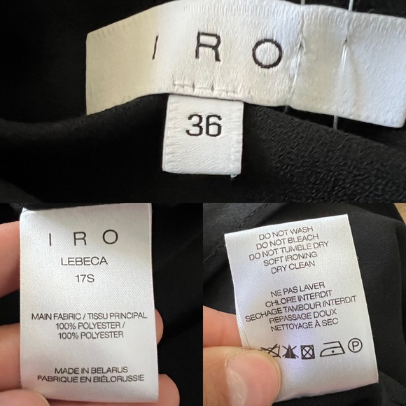 IRO Lebeca Black Cold Shoulder Shift Mini Dress 36/ 4 - Picture 14 of 16